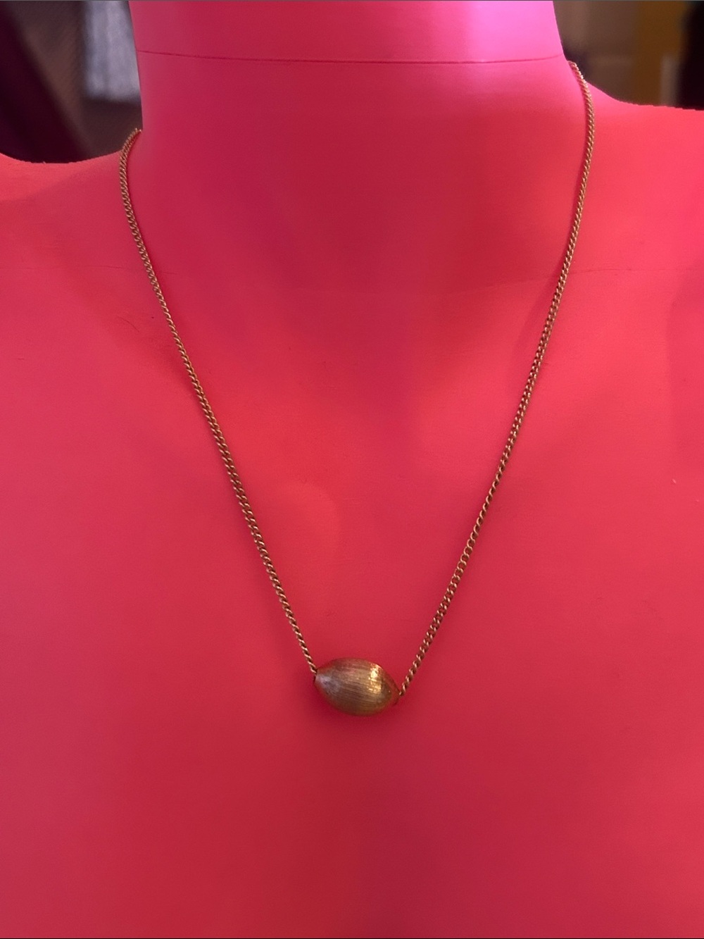 Vintage Sarah Cov Classic Gold tome Bead Pendant Necklace - Women Jewelry